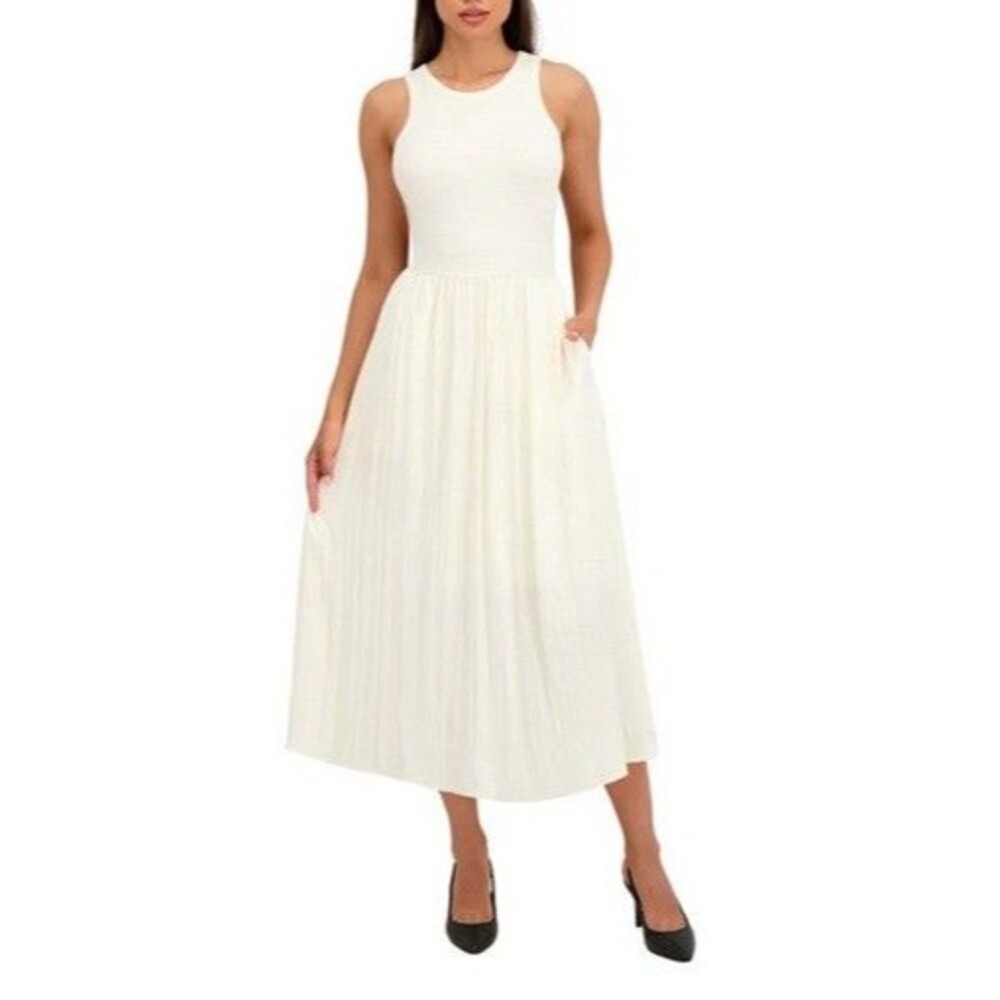 DKNY Women's Maxi Cream Dress Size Small NWT